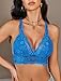 Avidlove Lace Bralettes Women Wireless Unpadded Bras Racerback Camisole Tops Basic Cami Sexy Strappy Everyday Lingerie Blue