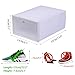 DYRABREST 20 PCS Clear Plastic Shoe Storage Boxes Clamshell Stackable and Foldable Display Shoe Rack Container Shoe Box Organizer for Closet - Requires Assembly