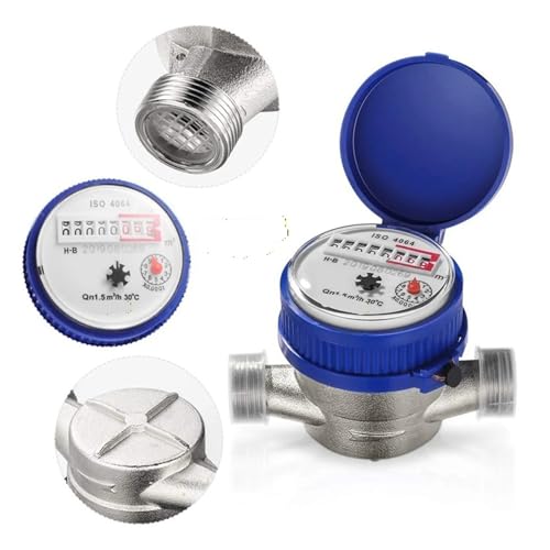 Compteur d'eau à jet unique laiton débitmètre eau plastique maison 1pc