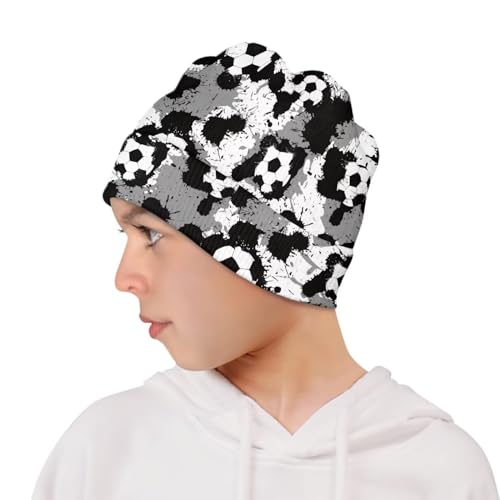 Funny Cute Print Winter Beanie for Girls Boys Novelty Comfy Soft Warm Knitted Cuffed Beanie Hats4