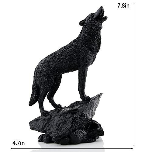 Estatua de Lobo aullador para decoración del hogar miniatura 6