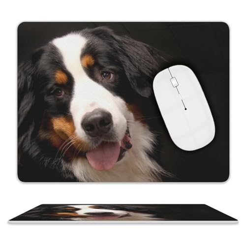 バーニーズマウンテンドッグ 犬柄 レザー マウスパッド デスクマット オフィス 防水 まうすぱっど 滑り止め 耐久性が良い レーザー/光学式マウス対応 ゲーミングマウスパッド おしゃれの商品画像（Amazon）