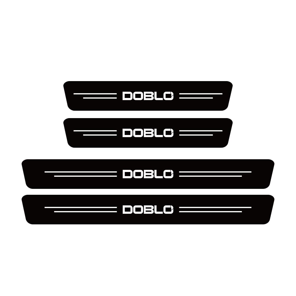 Sdyayfge Normal 4Pcs Kick Plates Car Door Sill Protector,For Fiat Doblo