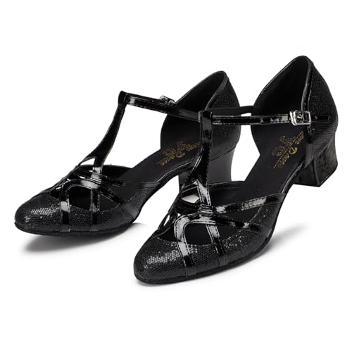 Women's Closed-Toe Ballroom Tango Party Wedding Performance Practice Professional Dance Shoes3