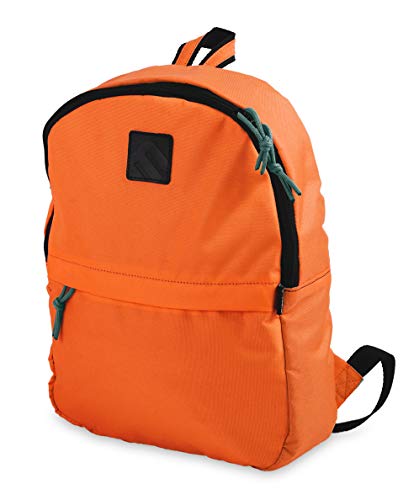 Mintra Office Backpack, Water-resistant Everyday Bag with Adjustable Straps, Unisex Backpack for Travel, College, Multi-Compartments with Secure Zippers, Orange, 10L Mini, 10
