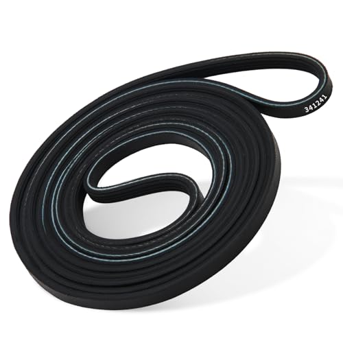 Cuqojs 341241 Dryer Belt for Whirlpool Maytag Amana Kenmore Roper - 92 1/4 Inch Durable Dryer Belt Replacement - Fixes Tumbling Noise & Heating Issues - Easy DIY Install