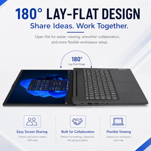 Image of Lenovo 2026 V15 Slim Laptop | 15.6 inch Anti-Glare FHD Display | Intel Powerful Quad-Core Processor | 8GB DDR5 RAM | 512GB SSD | Wi-Fi 6 | RJ45 Ethernet | Long Battery Life | Win 11 Pro | MS 365 Web