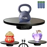 JAYEGT Motorized Rotating Display Stand, 10inch /11Lbs Load ,Mirror Cover ，360 Degree Electric Rotating Turntable ,Cup Display Turner Stand,Photography Products, Jewelry ,Tumbler -Black