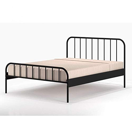 Cama Tubular Casal Julia Espresso Móveis Preto