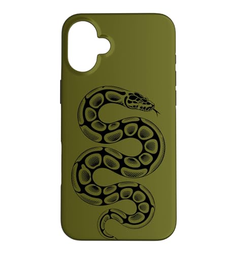 Ball Python Sketch �~�j�}���X�g�� - �O���[�� �X�}�z�P�[�X iPhone 16 Plus �p