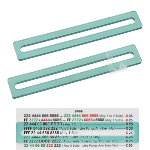 Mahjong Line Reader Mahjong Line Finder Acrylic Mah Jong Card Line Guide