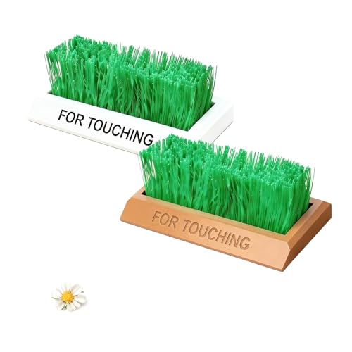 3D Printed Touch Grass, Realistic Artificial Grass Ornament, Fake Plants with Stress Relief Tactile Feature, Zero Maintenance Funny Fake Grasses, Small Desk Decor Indoor for Home or Office(All)