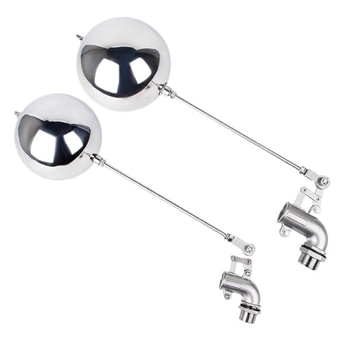 Float Valve, 1pcs 304 Stainless Steel 90 Degree Elbow Float Ball Valve Sizes 1/2", 3/4", 1" (DN15-DN25)(DN15)