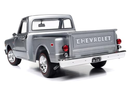 Camioneta Chevrolet C10 Stepside 1968 1:18 Plata miniatura 6