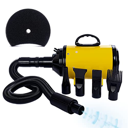 SLDPET Dog Dryer for Large Medium 4.3HP/2800W Dogs Hair Dryer Grooming High Velocity Professional Pet Blower with Heater…