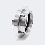 3 Zoll WilTec Acoplamiento Storz B75 Acoplamiento Fijo con Rosca Hembra 3\"X2.5\" BSP Aluminio Racor Manguera