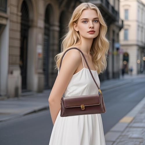 Eiyye Shoulder Bags Black Purse Women’s Small Purses Vintage Leather Handbag Small Hobo Tote Clutch Purse4