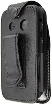 Caseroxx Sac Cuir Avec Clip Ceinture Pour Doro Secure 580 / 580IUP En Cuir Veritable, Housse De Protection à Porter à La Ceinture (avec Fenêtre Transparente Antisalissure; Coloris Noir