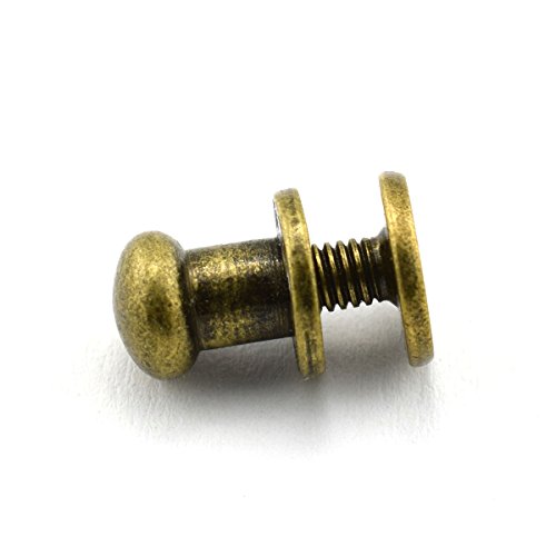 Lq Industrial 12 Pack Bronze Round Phillips Head Button Stud Screws 6X8X8Mm Chicago Screws Nail Rivet For Diy Leather Craft #TOP3