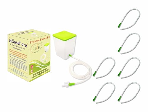 Image of SSK PVC Enema Kit 1500 ML for Home use with Instruction | Enema home kit for Adults Reusable & washable (Enema Set 1 & Individually Tube 5)
