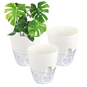 3 pièces Pots de Fleurs Blanc...