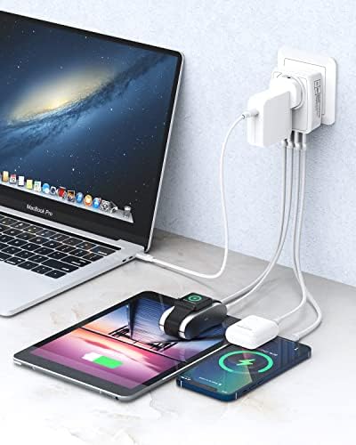 UK to European Plug Adapter, Travel Plug UK to EU Travel Adapter with USB C & 3 USB Euro Plug Adapter 5 in 1 Grounded European USB Plug Adaptor for Spain France Germany Greece Poland Turkey (Type E/F)