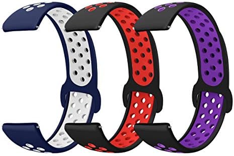 Sycreek Quick Release Watch Band 22mm Silicone, Strap Replacement for Smart Watch with 22mm Lug, Such as Samsung Galaxy Watch3 45mm Samsung Galaxy Watch3 45mm Samsung Galaxy Watch (46mm) Samsung Gear S3 Classic Samsung S3 Frontier