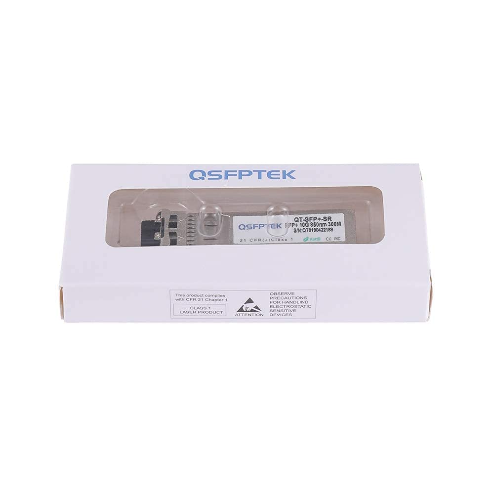 QSFPTEK 10G-SR SFP+ 850nm 300M Module 10GBASE-SR Multimode LC SFP+ Transceiver for Cisco SFP-10G-SR, Ubiquiti UF-MM-10G, Netgear, Mikrotik, D-Link, Supermicro Other Open Switches (850nm, 300M, DDM) — view 6