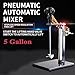 Power Mixer Pneumatic Agitator Clamp-On Drum Agitator Industrial-Grade Pneumatic Shaker Paint Stirring Tool，5 Gallon Pneumatic Paint Mixer, Air Agitator with Stand, 1500–3000RPM, Auto Liftin