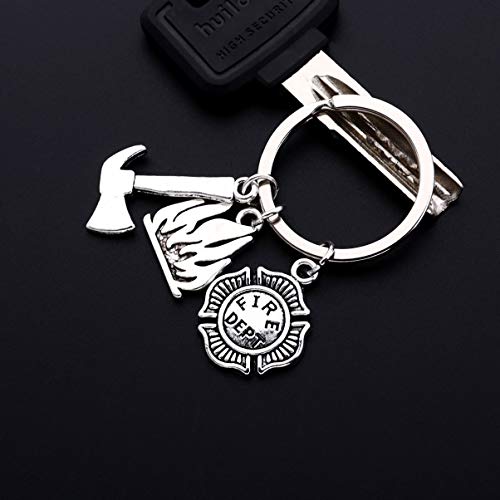 Amosfun 2 peças chaveiro de bombeiro com estampa de bombeiro e bombeiro, presente de formatura, moch