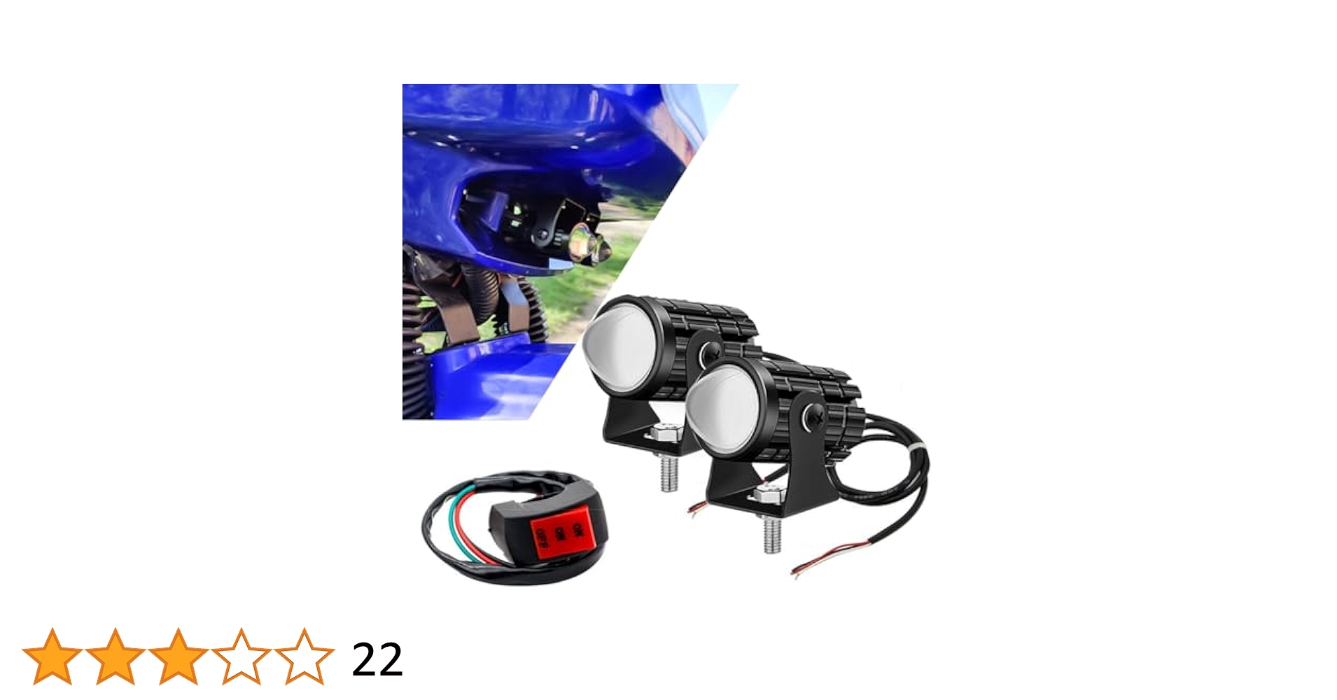 Amazon | YFFSFDC バイク フォグランプ LED 2色切り替え