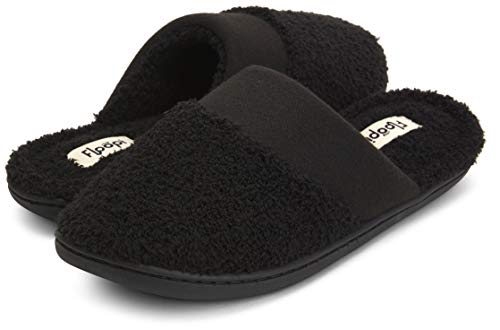 Floopi Womens Super Soft Closed Toe Clog Slippers with French Terry Upper/Insole, Memory Foam and Rubber Outsole