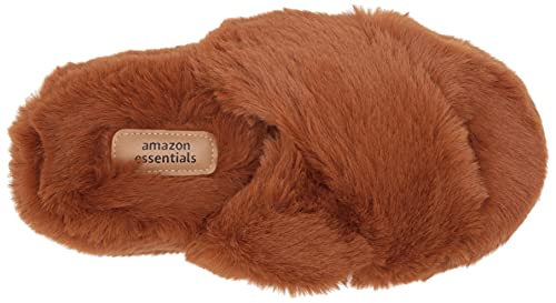 Amazon Essentials Women's Fluffy Slipper, Caramel, 5.5 #TOP4
