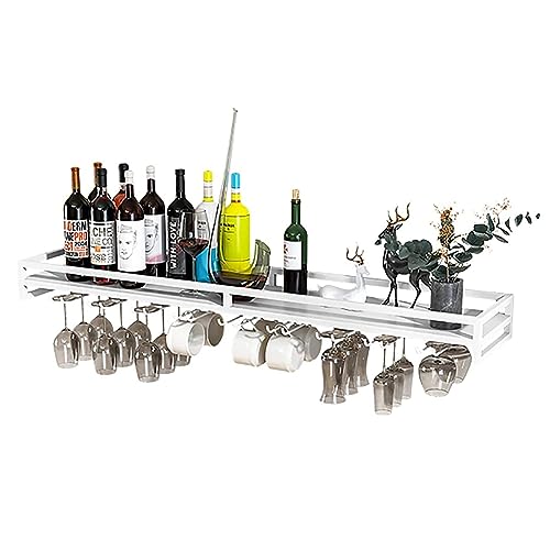 All Mounted Rack, Modern Metal Hanging Bottle Holder Shelf, Glass Holder, Shelves Displayith Storage Rack, for Home Kitchen