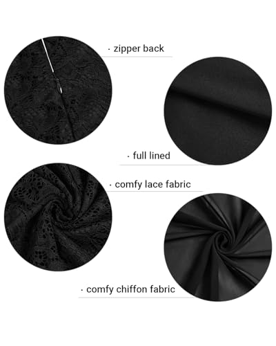 Image of Pinup Fashion Wedding Dresses for Bride Plus Size - Formal Evening Gown Wrap Neck Lace Chiffon Long Dress