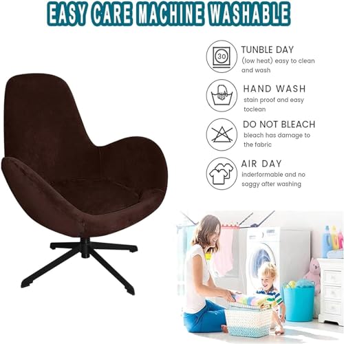 Funda para sillón giratorio de cáscara Vani con protector curvado premium 8
