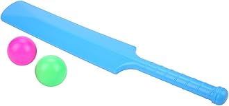 Greensen Kids Cricket Set ABS Plastic Cricket Bat Set Cricket Bat and Ball Beach Stand Kit for Children Toddler Parent-Child Sports Interaction Hand-Eye Coordination Cultivation Sports Game