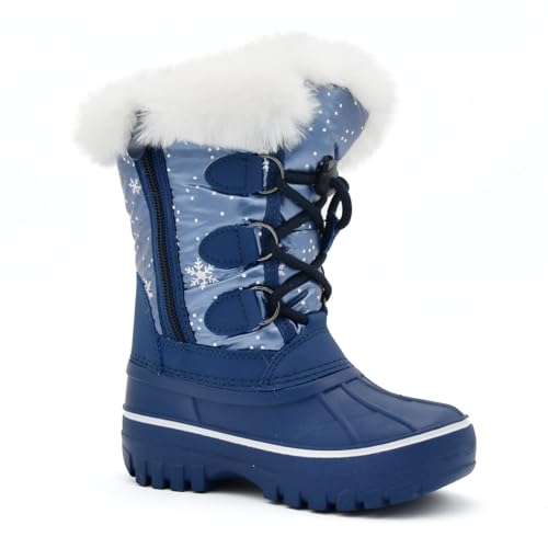 Light Up Boots Boys Girls Little Kids Winter Snow Boots3