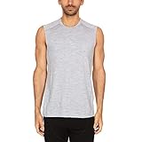 Micro Weight Mens Sleeveless Tank - 84% Merino Wool Ash Gray X-Large