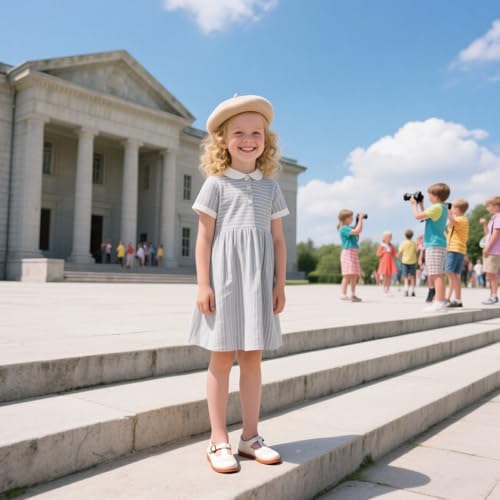 Image of GINFIVE Toddler Girls Dress Shoes Little Kids Flats School Mary Janes Shoes