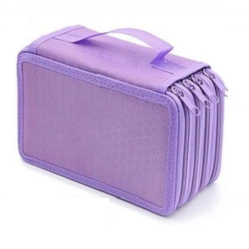 Estojo Box Escolar com 4 Níveis e Grande Capacidade – Organização Perfeita para Seus Materiais! (Rox