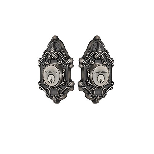 Image of Nostalgic Warehouse Victorian Double Cylinder Deadbolt, Antique Pewter