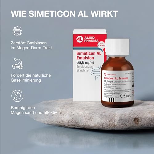 ALIUD PHARMA Simeticon AL Emulsion 66,6 mg/ml, 2 x 50 ml: Medizinprodukt zur Vorbeugung und Linderung von Magen-Darm-Beschwerden wie Blähungen und Völlegefühl bei Säuglingen, Kindern und Erwachsenen
