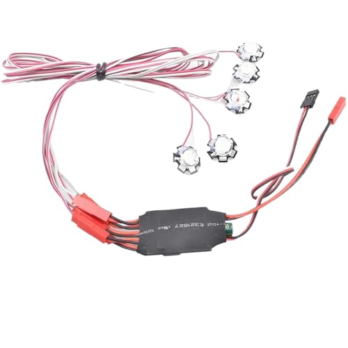 Luces LED de navegación de luz brillante intermitente de 5 W para aviones de control remoto de explosión 2s 3s 4s 5s 6s piezas de controlador para FPV (enchufe de batería 2S)