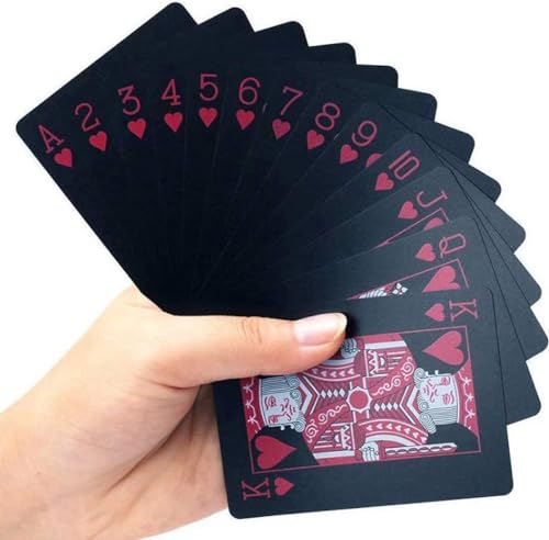 *** Luxusspielkarten - Pokerkarten wasserdicht - Schwarz und Rot - Van Heble® ** 8 – Bild 3