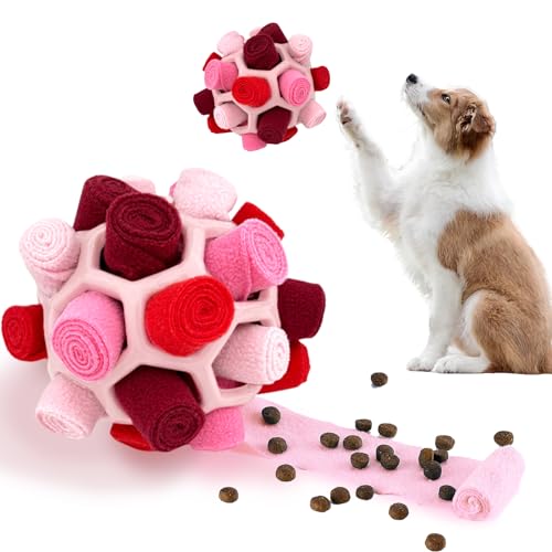 VidFair Schnüffelball für Hunde Interaktives Futterspielzeug Training Natürliche Futtersuche Fütterungstraining Haustier-Puzzle-Spielzeug Hundefutterball für kleine Mittelgroße und Große Hunde