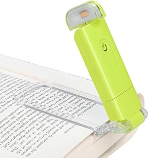 DEWENWILS Reading Light, Amber and Warm White, Book Light Clip On Book, LED Reading Light with USB Rechargeable, 4 Brightness Adjustable, Christmas Gifts for Bookworms, Kids, Bed, Green