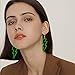 YUNXI Multicolor Acrylic Exaggerated Light Weight Party Women Lightning Bolt Dangle Earrings Accessories Jewelry Neon Accessories 80s (Green)