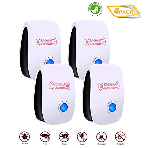 Preisvergleich Produktbild Tmeye Ultraschall Schädlingsbekämpfer, Elektronische Insektenschutzmittel, Moskitos,Nagetiere, Pest Control Repeller für Kakerlaken, Mäuse, Fliegen,100% Sicher für Menschen und Haustiere(4 Stück)
