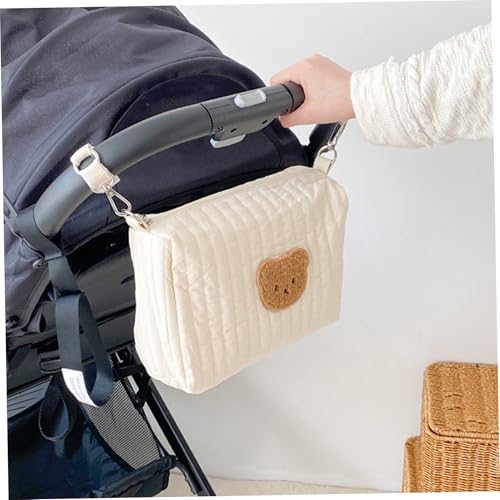 Bolso organizador para pañales con ganchos para cochecito miniatura 4